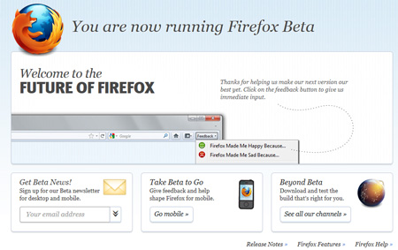 Mozilla Firefox beta - inLook.vn