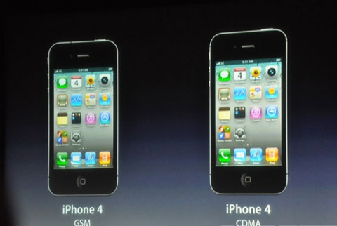 iPhone 4S cả bản GSM lẫn CDMA.