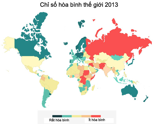 Việt Nam đứng thứ 41/162 quốc gia hòa bình trên thế giới 1