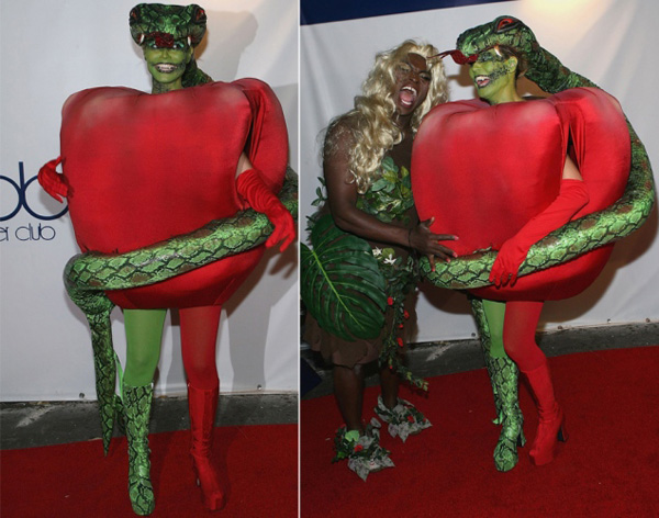Heidi Klum và Seal với trang phục hoang dã và ghê rợn tại tiệc Halloween năm 2006 do cô tổ chức.