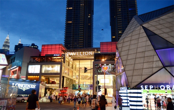Một góc khu mua sắm trong khu Bukit Bintang.