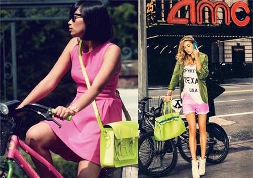 túi xách màu neon, thời trang, xu hướng túi xách 2014