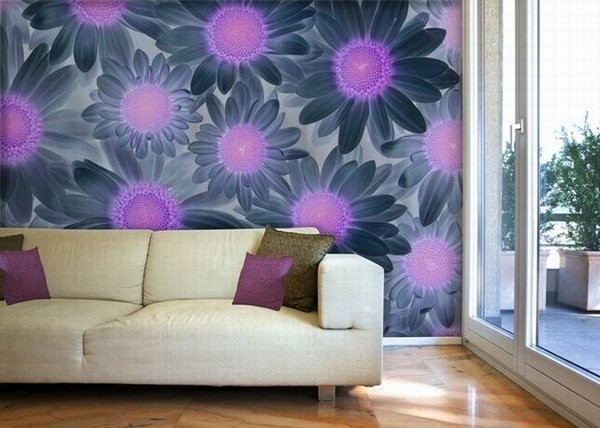 Gợi ý trang trí tường nhà với họa tiết hoa 2