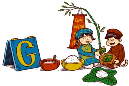 Google trang trọng chúc Tết người Việt ở trang chủ