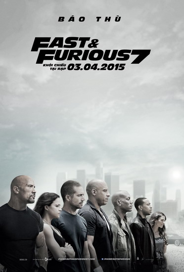 Poster phim &quot;Fast &amp; Furious 7&quot;.