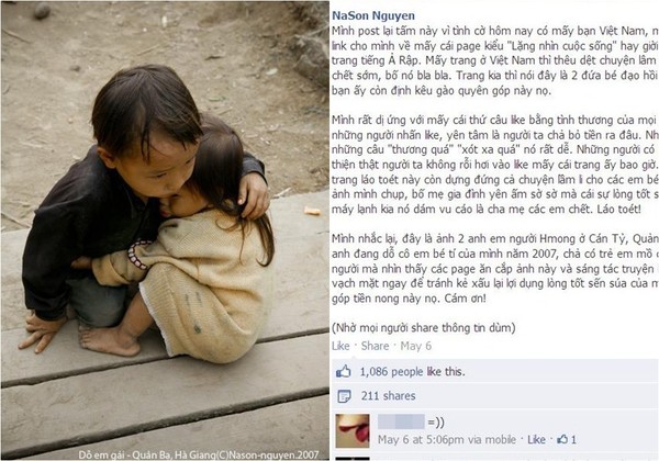 Sự thật về bức ảnh 2 em bé mồ côi khiến cộng đồng mạng rơi nước mắt 2
