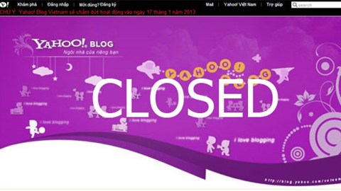 Yahoo Blog chính thức đóng cửa tại VN
