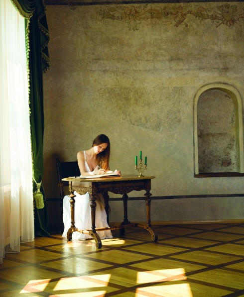 Woman Writing in Diary