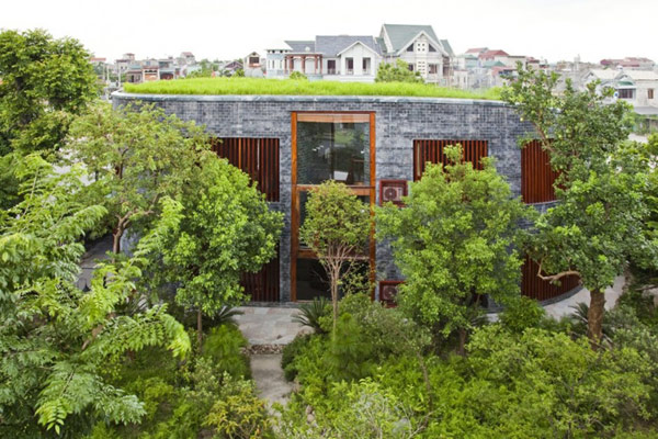 green home 2 Spectacular Torus Shaped Stone House With Sustainable Features in Vietnam
