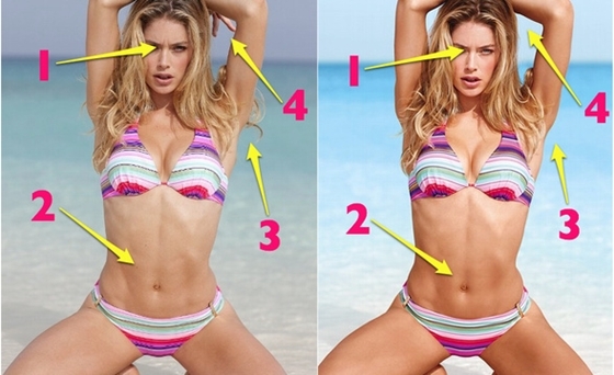 Bắt lỗi Photoshop của các thiên thần Victoria's Secret 11