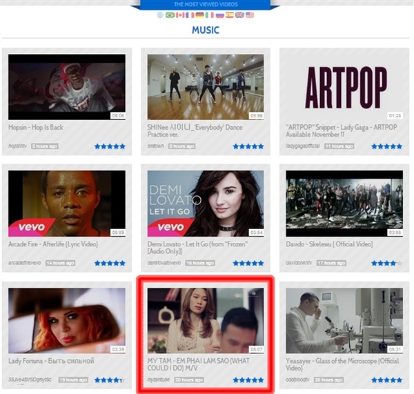 MV mới của Mỹ Tâm lọt vào Top 8 của YouTube toàn cầu 1