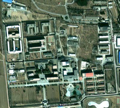 Bức ảnh vệ tinh chụp phía bên trong nhà tù. Ảnh: Njygj.blog.163