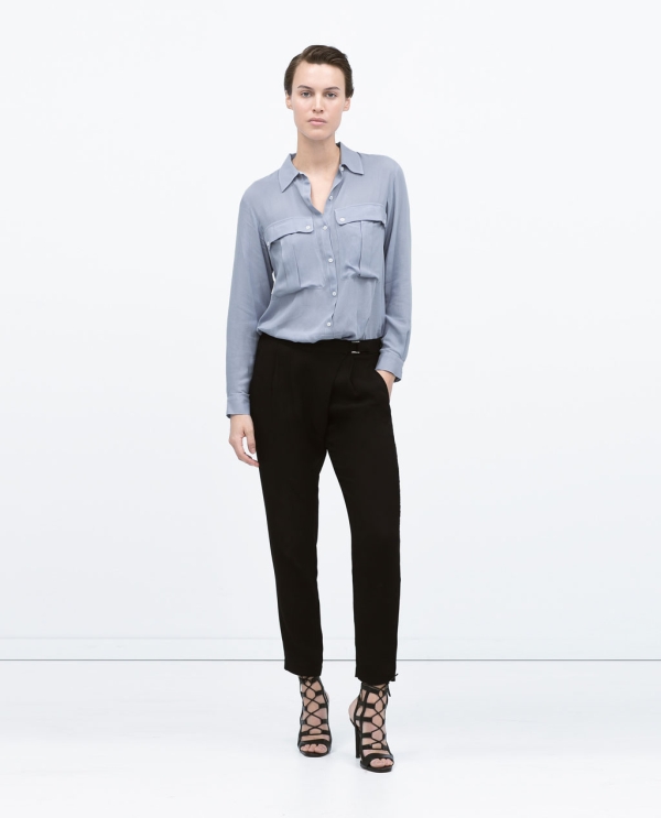 Image 1 of CROSSOVER BUCKLED TROUSERS from Zara 