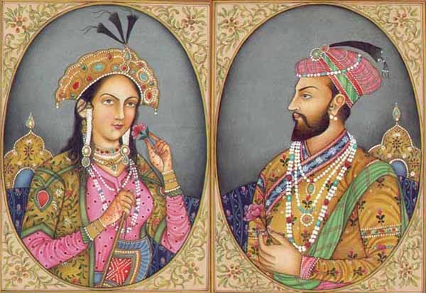 Vua Shah Jahan  và hoàng hậu Mumtaz Mahal.