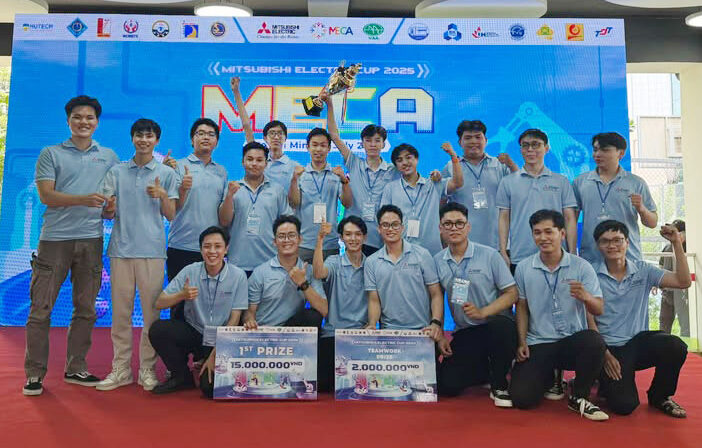 Đại học Công nghiệp TP.HCM đăng quang Cuộc thi Mitsubishi Electric Cup Automation – MECA 2025 Đại học Công nghiệp TP.HCM đăng quang Cuộc thi Mitsubishi Electric Cup Automation – MECA 2025