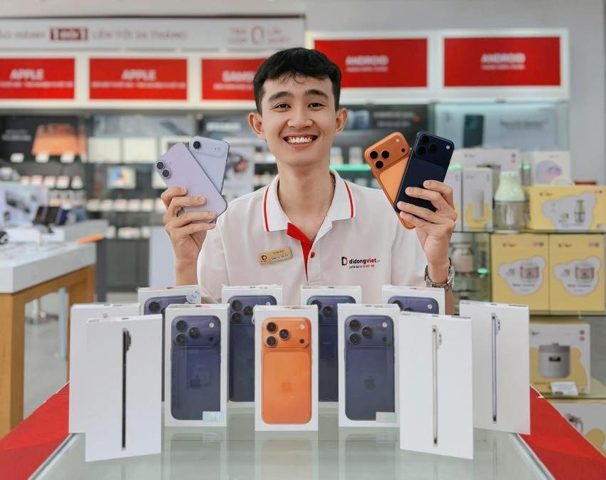 Sale công nghệ 11/11: Mua điện thoại tặng loa bluetooth, phụ kiện chỉ từ 11.000 đồng 3 Di Dong Viet iPhone 17 iPhone Air
