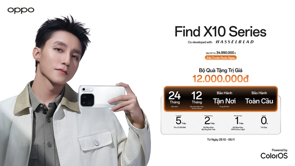 OPPO mở bán Find X10 Pro Max 3 camera 200MP, giá 49,99 triệu đồng